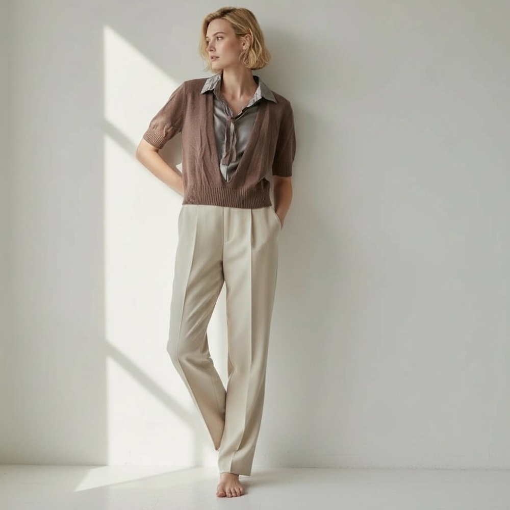 Marni Brown Cashmere Cardigan with metallic frontal insert IT Sz.40 US Small - Picture 14 of 14